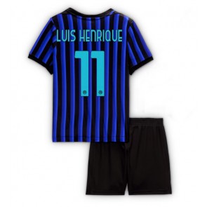 Inter Milan Luis Henrique #11 Dětské Domácí Dres 2025-26 Krátký Rukáv (+ trenýrky)