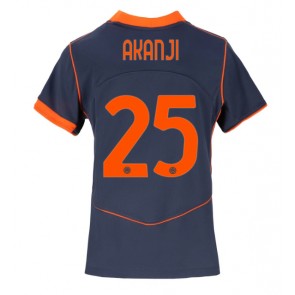 Inter Milan Manuel Akanji #25 Dámské Alternativní Dres 2025-26 Krátký Rukáv