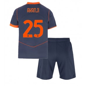 Inter Milan Manuel Akanji #25 Dětské Alternativní Dres 2025-26 Krátký Rukáv (+ trenýrky)