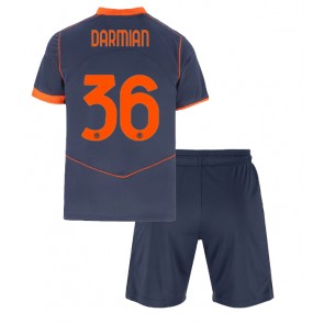 Inter Milan Matteo Darmian #36 Dětské Alternativní Dres 2025-26 Krátký Rukáv (+ trenýrky)