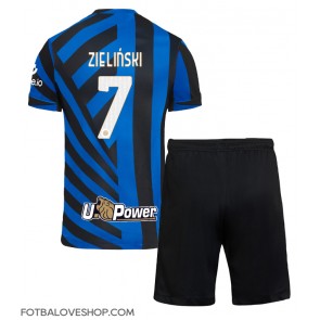Inter Milan Piotr Zielinski #7 Dětské Domácí Dres 2024-25 Krátký Rukáv (+ trenýrky)