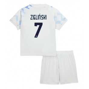 Inter Milan Piotr Zielinski #7 Dětské Venkovní Dres 2025-26 Krátký Rukáv (+ trenýrky)