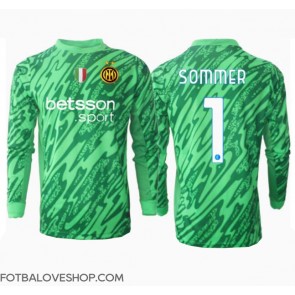 Inter Milan Yann Sommer #1 Brankářské Domácí Dres 2024-25 Dlouhý Rukáv