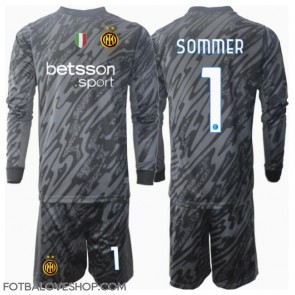 Inter Milan Yann Sommer #1 Brankářské Dětské Alternativní Dres 2024-25 Dlouhý Rukáv (+ trenýrky)