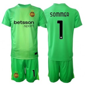 Inter Milan Yann Sommer #1 Brankářské Dětské Alternativní Dres 2025-26 Krátký Rukáv (+ trenýrky)