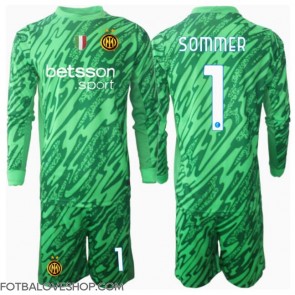 Inter Milan Yann Sommer #1 Brankářské Dětské Domácí Dres 2024-25 Dlouhý Rukáv (+ trenýrky)