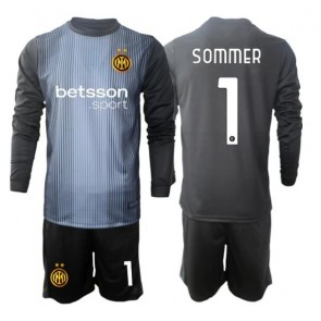 Inter Milan Yann Sommer #1 Brankářské Dětské Domácí Dres 2025-26 Dlouhý Rukáv (+ trenýrky)