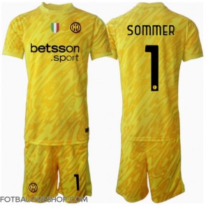 Inter Milan Yann Sommer #1 Brankářské Dětské Venkovní Dres 2024-25 Krátký Rukáv (+ trenýrky)