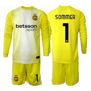 Inter Milan Yann Sommer #1 Brankářské Dětské Venkovní Dres 2025-26 Dlouhý Rukáv (+ trenýrky)