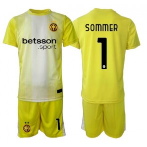 Inter Milan Yann Sommer #1 Brankářské Dětské Venkovní Dres 2025-26 Krátký Rukáv (+ trenýrky)