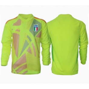 Itálie Brankářské Domácí Dres ME 2024 Dlouhý Rukáv