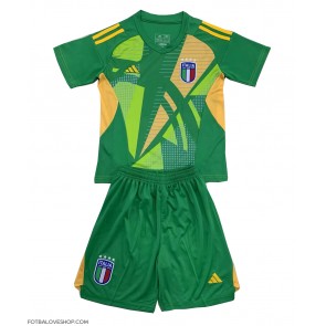 Itálie Brankářské Dětské Venkovní Dres ME 2024 Krátký Rukáv (+ trenýrky)