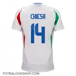 Itálie Federico Chiesa #14 Venkovní Dres ME 2024 Krátký Rukáv