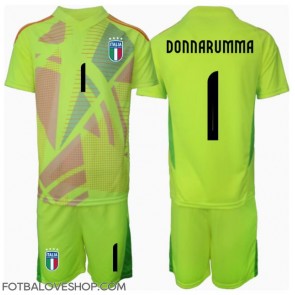 Itálie Gianluigi Donnarumma #1 Brankářské Dětské Domácí Dres ME 2024 Krátký Rukáv (+ trenýrky)