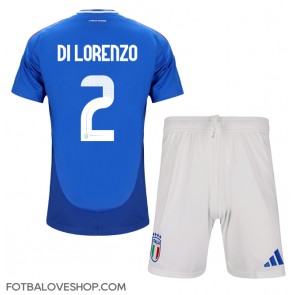 Itálie Giovanni Di Lorenzo #2 Dětské Domácí Dres ME 2024 Krátký Rukáv (+ trenýrky)