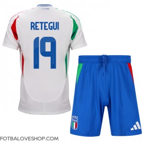 Itálie Mateo Retegui #19 Dětské Venkovní Dres ME 2024 Krátký Rukáv (+ trenýrky)