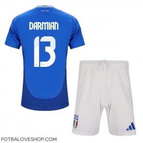 Itálie Matteo Darmian #13 Dětské Domácí Dres ME 2024 Krátký Rukáv (+ trenýrky)