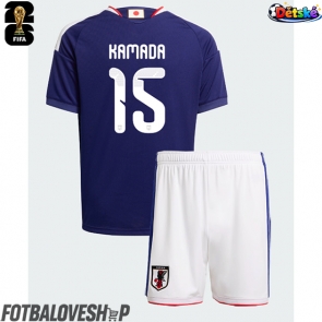 Japonsko Daichi Kamada #15 Dětské Domácí Dres MS 2026 Krátký Rukáv (+ trenýrky)