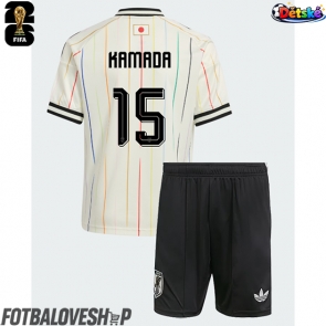 Japonsko Daichi Kamada #15 Dětské Venkovní Dres MS 2026 Krátký Rukáv (+ trenýrky)
