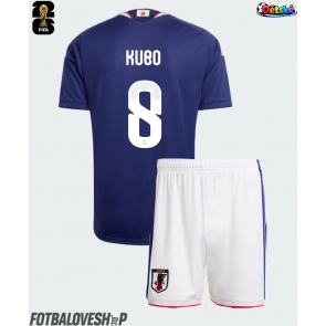 Japonsko Takefusa Kubo #8 Dětské Domácí Dres MS 2026 Krátký Rukáv (+ trenýrky)