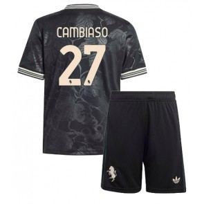 Juventus Andrea Cambiaso #27 Dětské Alternativní Dres 2025-26 Krátký Rukáv (+ trenýrky)