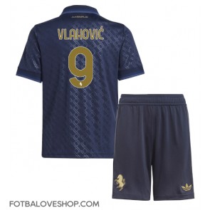 Juventus Dusan Vlahovic #9 Dětské Alternativní Dres 2024-25 Krátký Rukáv (+ trenýrky)