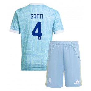 Juventus Federico Gatti #4 Dětské Venkovní Dres 2025-26 Krátký Rukáv (+ trenýrky)