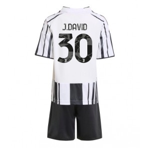 Juventus Jonathan David #30 Dětské Domácí Dres 2025-26 Krátký Rukáv (+ trenýrky)