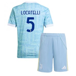 Juventus Manuel Locatelli #5 Dětské Venkovní Dres 2025-26 Krátký Rukáv (+ trenýrky)