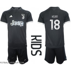 Juventus Moise Kean #18 Dětské Alternativní Dres 2023-24 Krátký Rukáv (+ trenýrky)