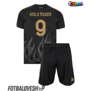 Juventus Randal Kolo Muani #9 Dětské Alternativní Dres 2026-27 Krátký Rukáv (+ trenýrky)