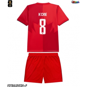 Kanada Ismael Kone #8 Dětské Domácí Dres MS 2026 Krátký Rukáv (+ trenýrky)