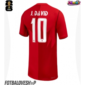 Kanada Jonathan David #10 Dámské Domácí Dres MS 2026 Krátký Rukáv