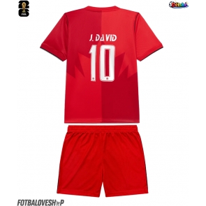 Kanada Jonathan David #10 Dětské Domácí Dres MS 2026 Krátký Rukáv (+ trenýrky)