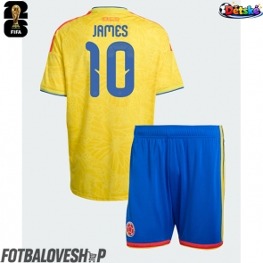Kolumbie James Rodriguez #10 Dětské Domácí Dres MS 2026 Krátký Rukáv (+ trenýrky)