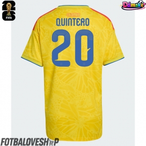 Kolumbie Juan Fernando Quintero #20 Dámské Domácí Dres MS 2026 Krátký Rukáv