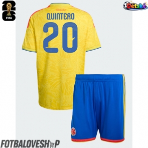 Kolumbie Juan Fernando Quintero #20 Dětské Domácí Dres MS 2026 Krátký Rukáv (+ trenýrky)