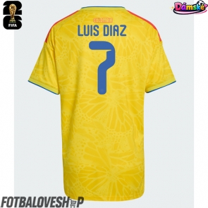 Kolumbie Luis Diaz #7 Dámské Domácí Dres MS 2026 Krátký Rukáv