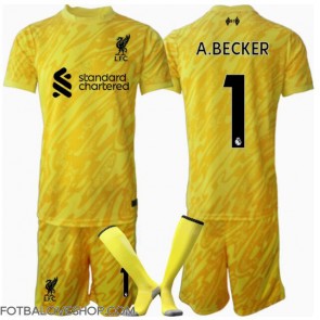 Liverpool Alisson Becker #1 Brankářské Dětské Alternativní Dres 2024-25 Krátký Rukáv (+ trenýrky)