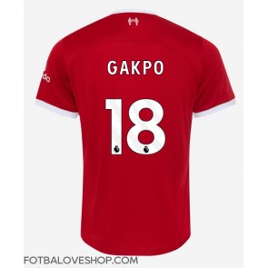 Liverpool Cody Gakpo #18 Domácí Dres 2023-24 Krátký Rukáv