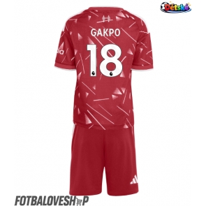 Liverpool Cody Gakpo #18 Dětské Domácí Dres 2026-27 Krátký Rukáv (+ trenýrky)