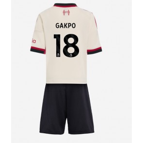 Liverpool Cody Gakpo #18 Dětské Venkovní Dres 2025-26 Krátký Rukáv (+ trenýrky)
