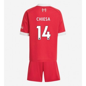Liverpool Federico Chiesa #14 Dětské Domácí Dres 2025-26 Krátký Rukáv (+ trenýrky)
