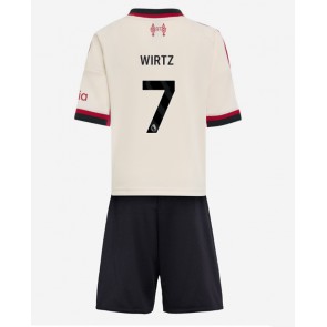 Liverpool Florian Wirtz #7 Dětské Venkovní Dres 2025-26 Krátký Rukáv (+ trenýrky)
