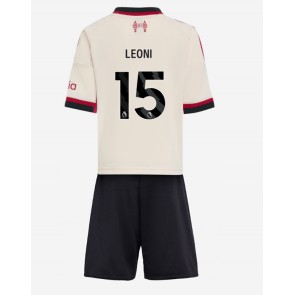 Liverpool Giovanni Leoni #15 Dětské Venkovní Dres 2025-26 Krátký Rukáv (+ trenýrky)