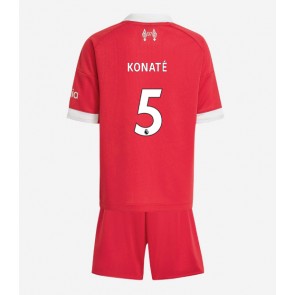Liverpool Ibrahima Konate #5 Dětské Domácí Dres 2025-26 Krátký Rukáv (+ trenýrky)