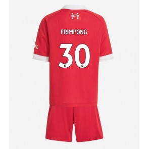Liverpool Jeremie Frimpong #30 Dětské Domácí Dres 2025-26 Krátký Rukáv (+ trenýrky)