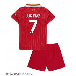 Liverpool Luis Diaz #7 Dětské Domácí Dres 2024-25 Krátký Rukáv (+ trenýrky)