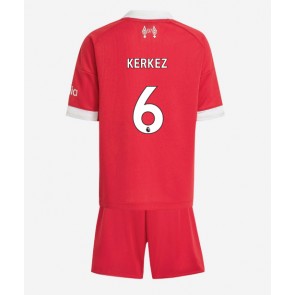 Liverpool Milos Kerkez #6 Dětské Domácí Dres 2025-26 Krátký Rukáv (+ trenýrky)