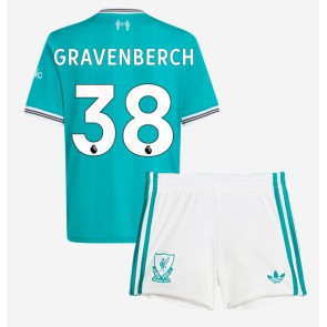 Liverpool Ryan Gravenberch #38 Dětské Alternativní Dres 2025-26 Krátký Rukáv (+ trenýrky)